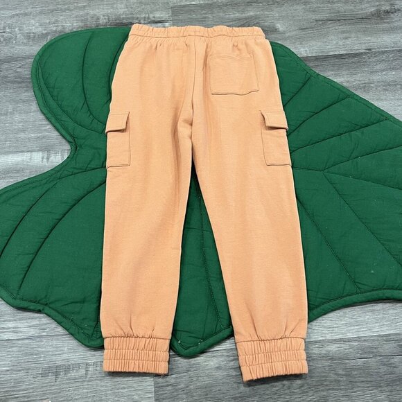 Miles The Label Kids Cargo Jogger Pants 5Y Cotton Blend Caramel Brown - Picture 2 of 4